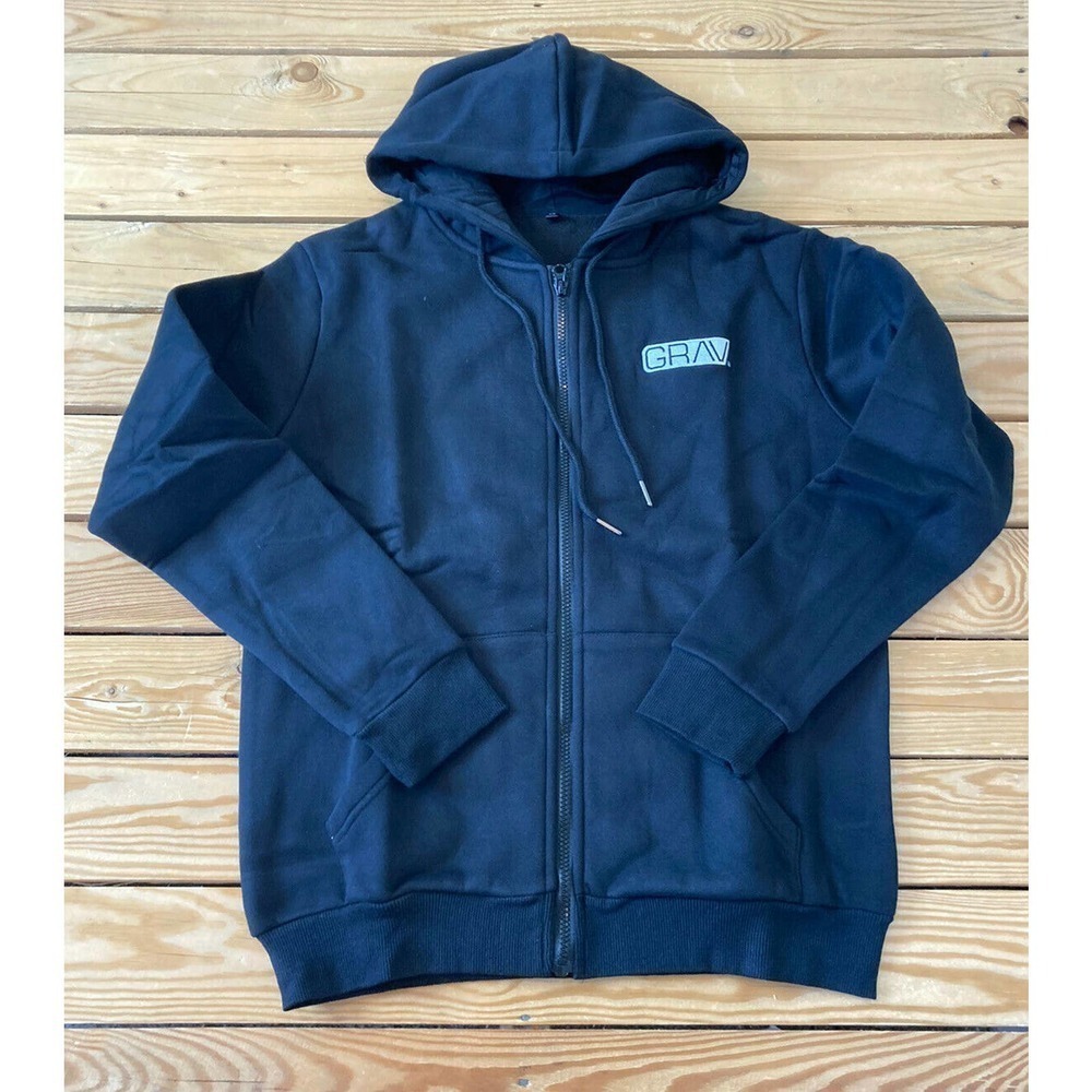 NEW Grav Hoodie Jacket Size XS Men’s Black Full Zip